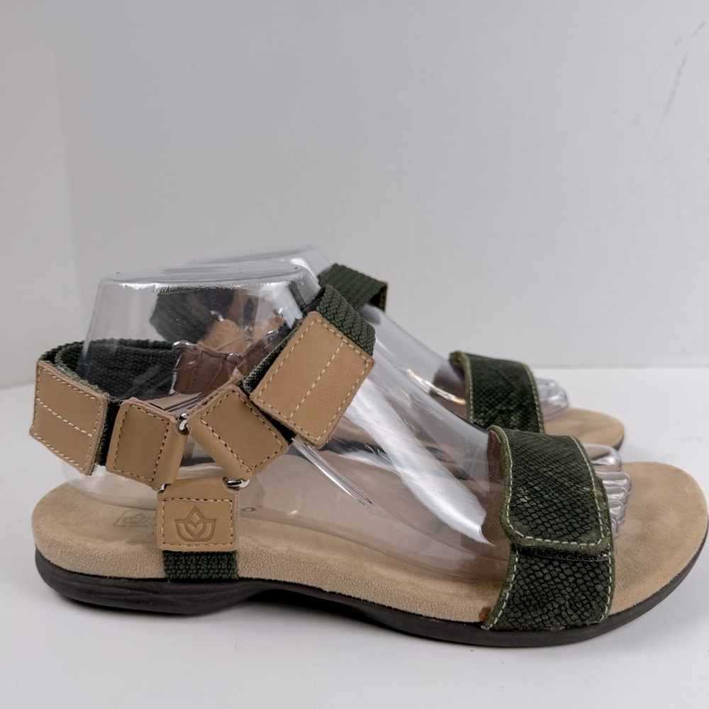 Stylish Green and Tan Women's Sandals